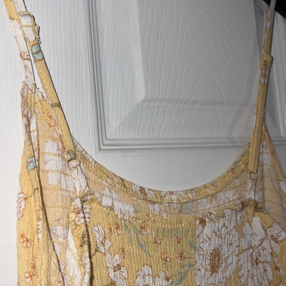 SO Yellow White Floral Smocked Bodice Tiered Maxi Sun Dress NWT - Picture 8 of 14